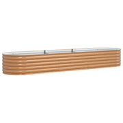 Fioriere | Cassetta per fiori | Letto Rialzato Marrone 320 x 80 x 44 cm Acciaio