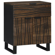 Comodino 50x33x60 cm in legno massello di mango