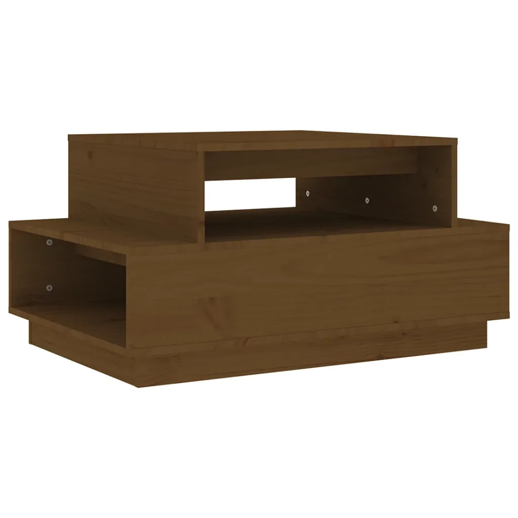 Tavolino da Salotto-Tavolino da soggiorno-Tavolo ambra 80x55x40,5 cm Legno Massello di Pino