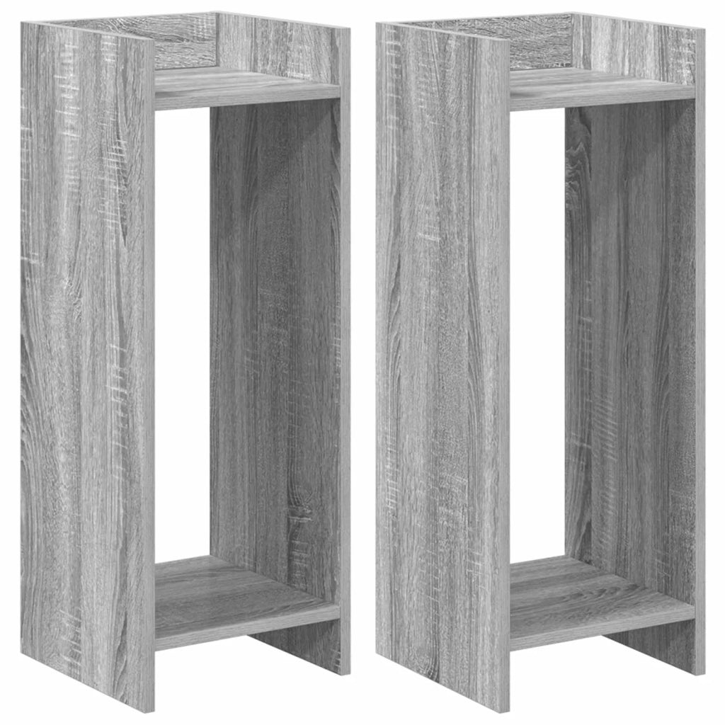 Supporto per piante 2 pcs Sonoma grigia 30 x 30 x 80 cm