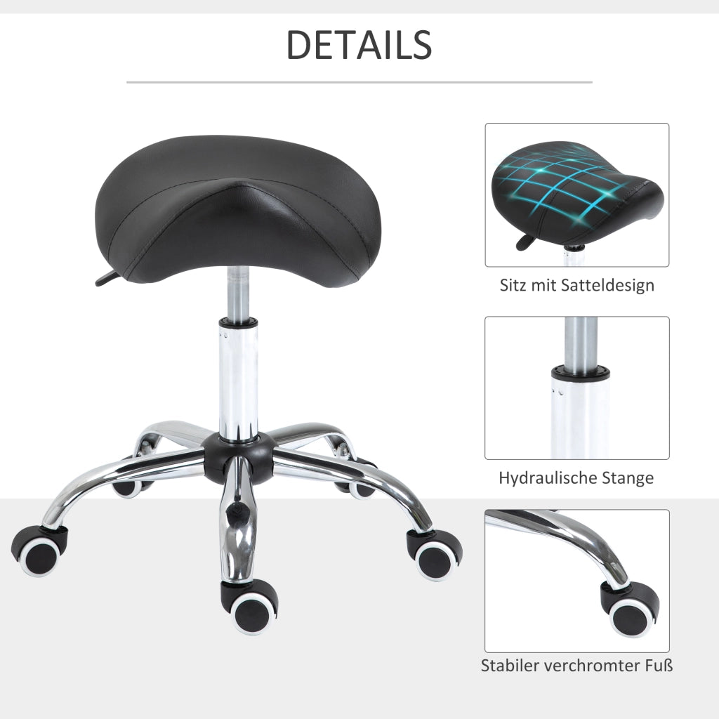 Sgabello da ufficio regolabile in altezza girevole ¨C zephmum ¨C nero 49-61 cm