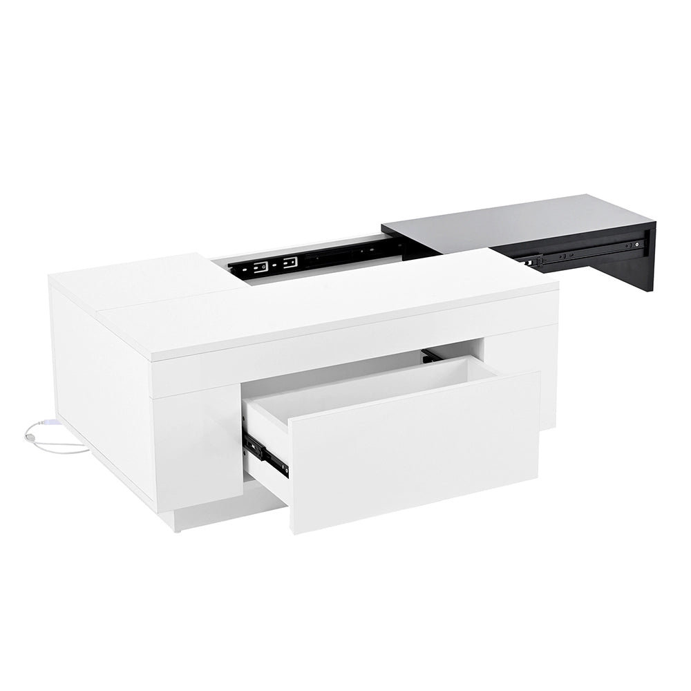Tavolino-Xylo-Piano scorrevole LED 16 colori spazio nascosto