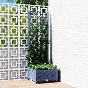 Fioriera da Giardino e Graticcio Grigio Scuro 40x40x121,5 cm PP cod mxl 53298