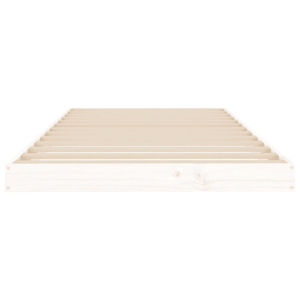 Giroletto senza Materasso Bianco 90x200 cm Legno Massello Pino 823460