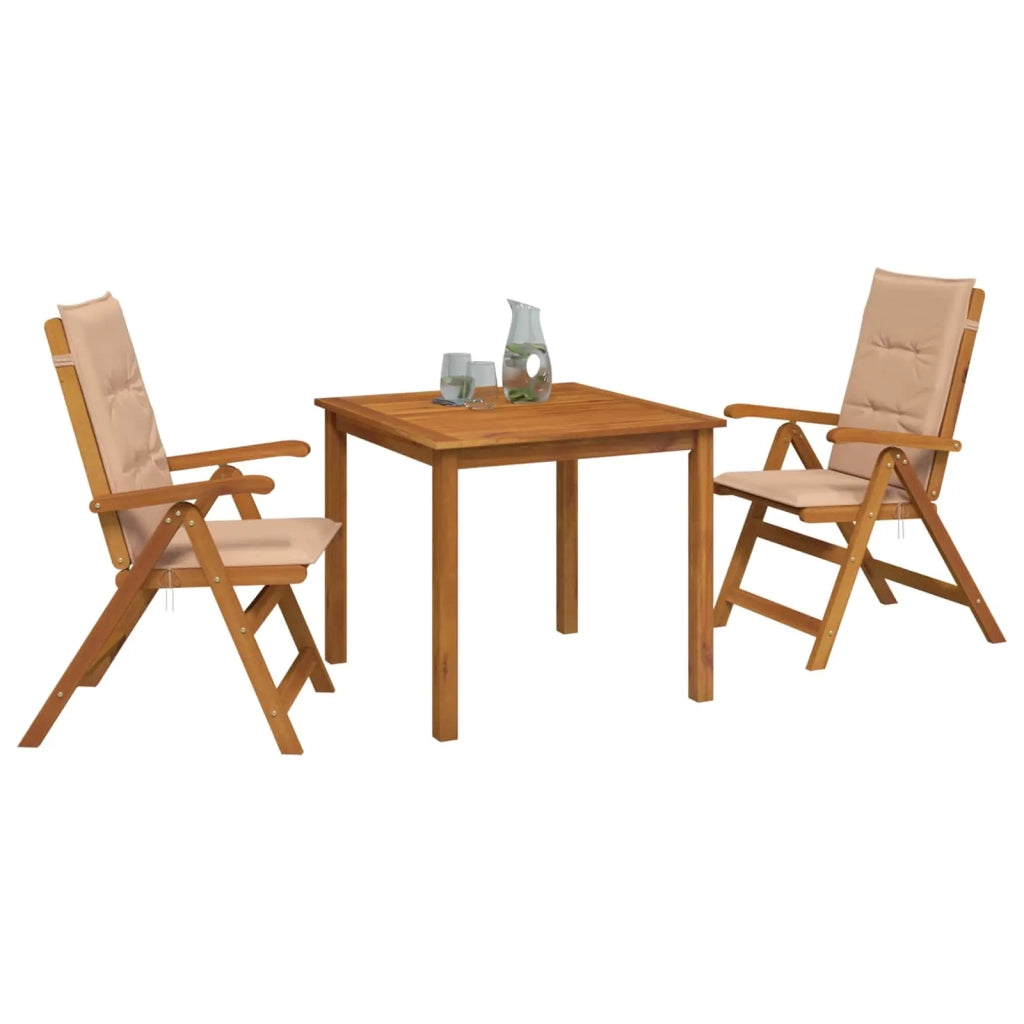 Set da pranzo da giardino 3 pezzi Naturale 3434592