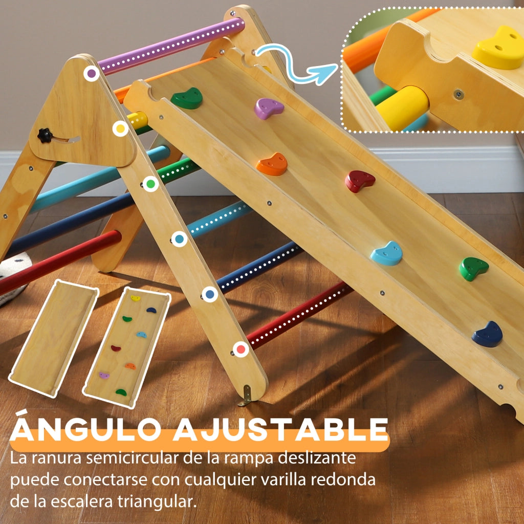 Set di Gioco 3 in 1 con Scivolo e Scala ¨C zephmum ¨C 147x64.5x63 cm Multicolore