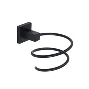 Trade Shop - Supporto Per Phon Asciugacapelli Bagno Casa Palestra A Muro Parete Acciaio Nero -