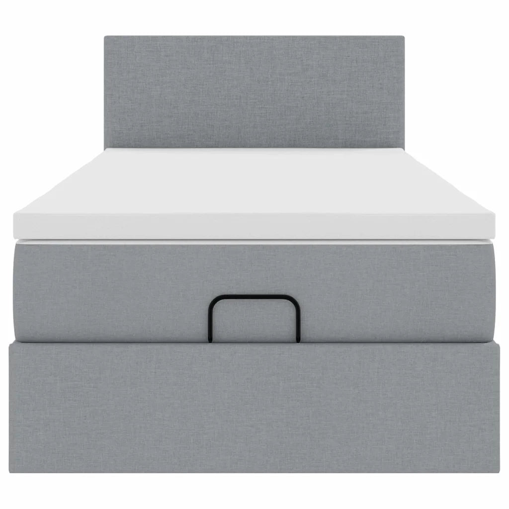 Struttura Letto Pouf con Materasso 80x200 cm in Tessuto