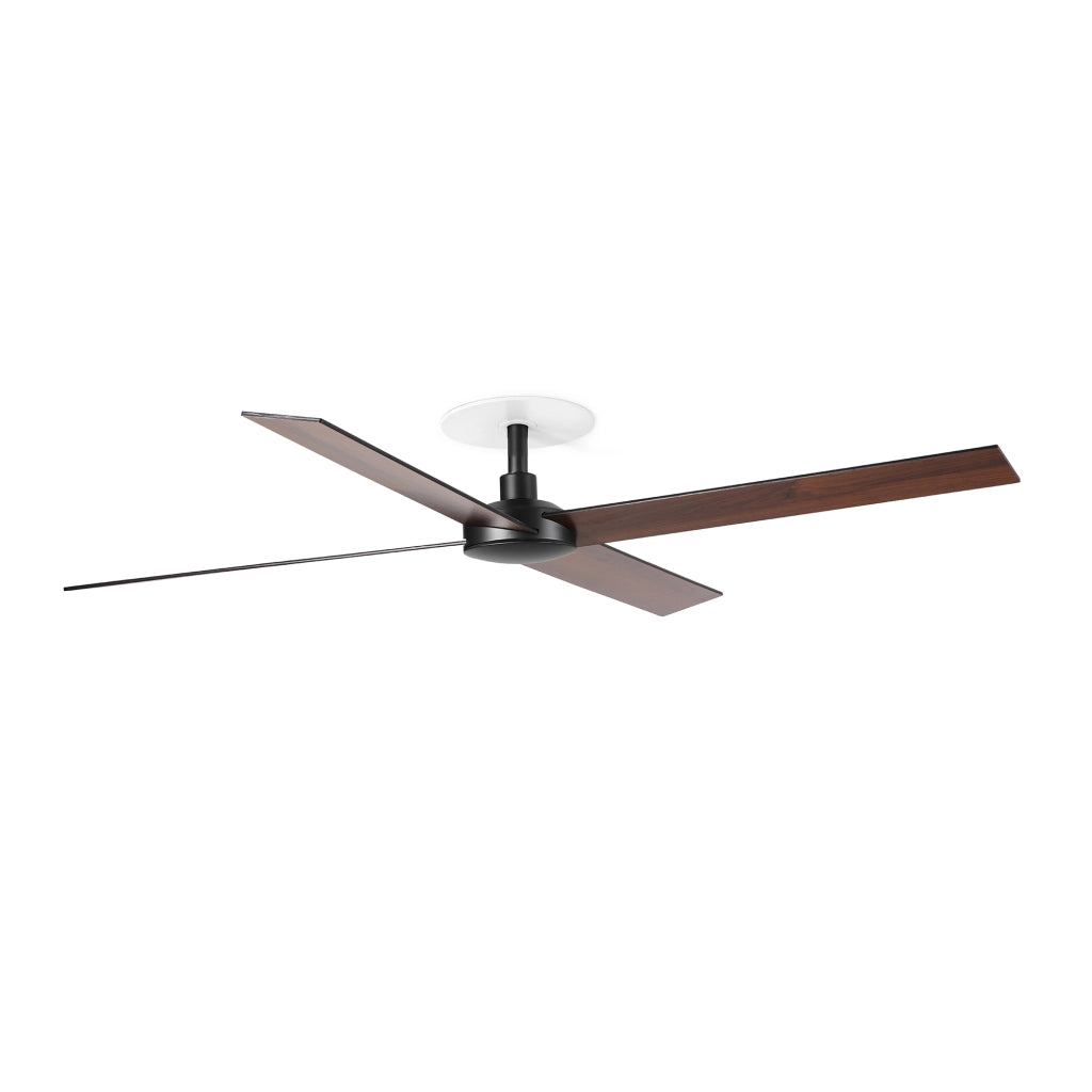 RUDDER RECESSED 4 L Ventilatore da soffitto nero/noce