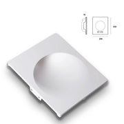 *STOCK* Portafaretto In Gesso Ceramico ad incasso GHOST 350x290x75mm foro 13cm 40W GU10 IP20
