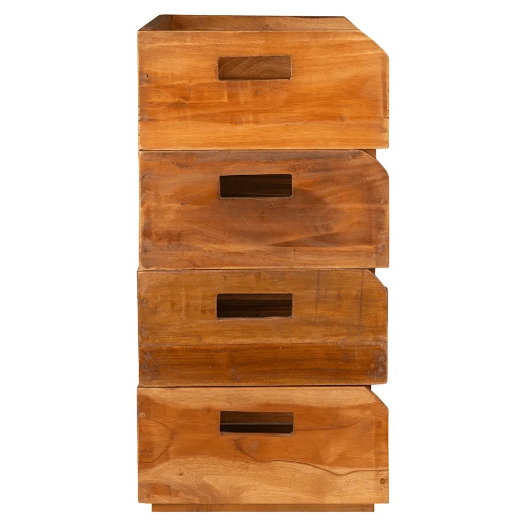 Set Portavini 4pz per 16 Bottiglie in Legno Massello Recuperato cod mxl 49137