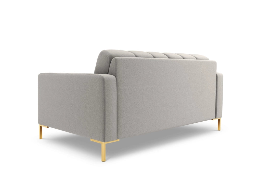 Cosmopolitan Design - Divano "Bali" 2 posti in tessuto strutturato grigio chiaro 