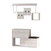 (2c) Mobile ingresso scarpiera bianco vintage Holdon 120x36,5x87,5