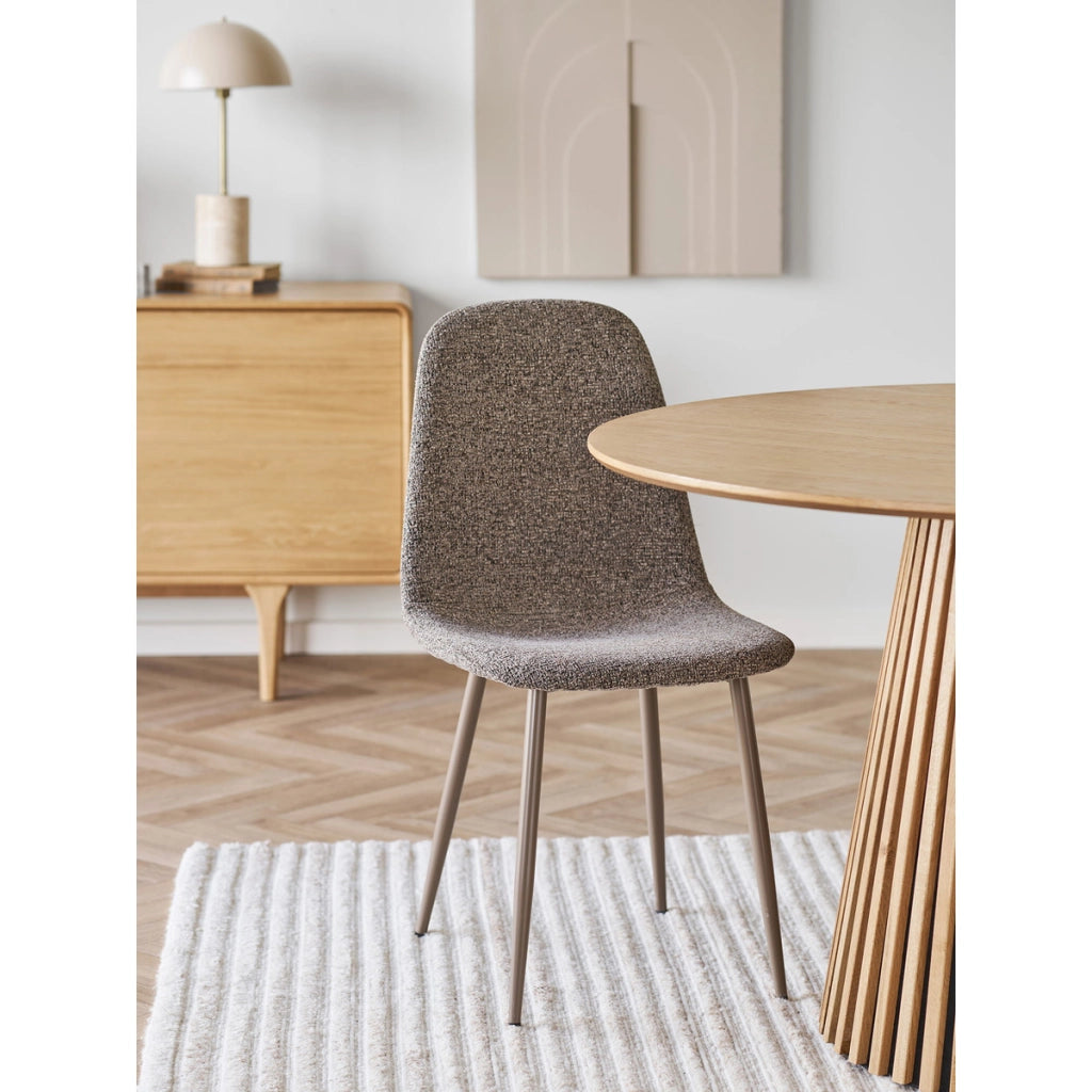 Set di 2 Sedie Stockholm, Marrone, Tessuto, 54x44x88 cm
