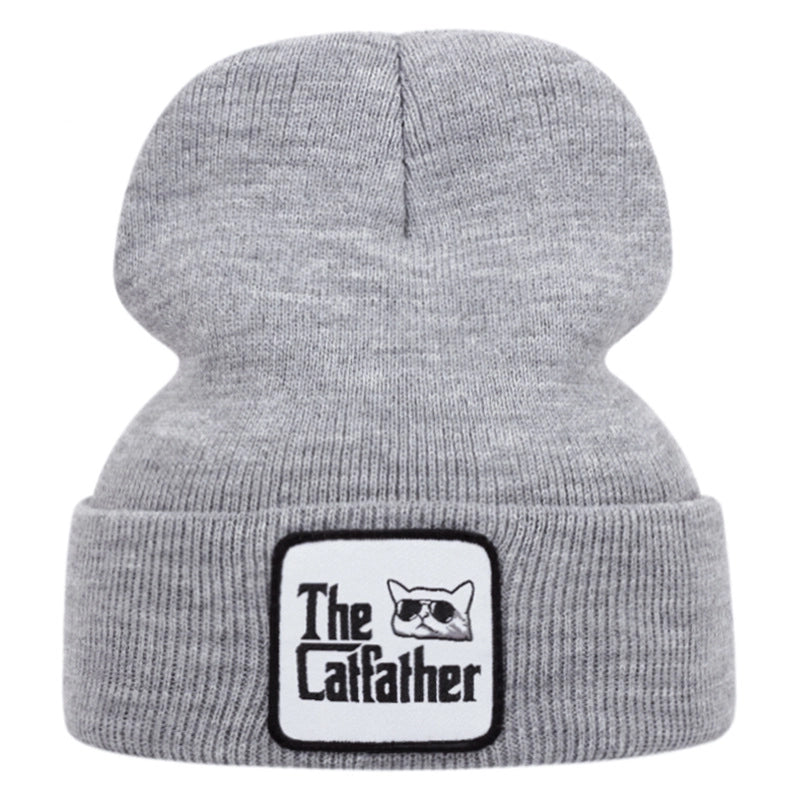 Cappelli invernali caldi in maglia di Elvis Presley, modello Bean, colore grigio.