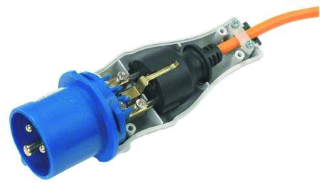 Rosi ADATTATORE INDUSTRIALE 1821 spina schuko pressofusa - IP44 (Terra Laterale)