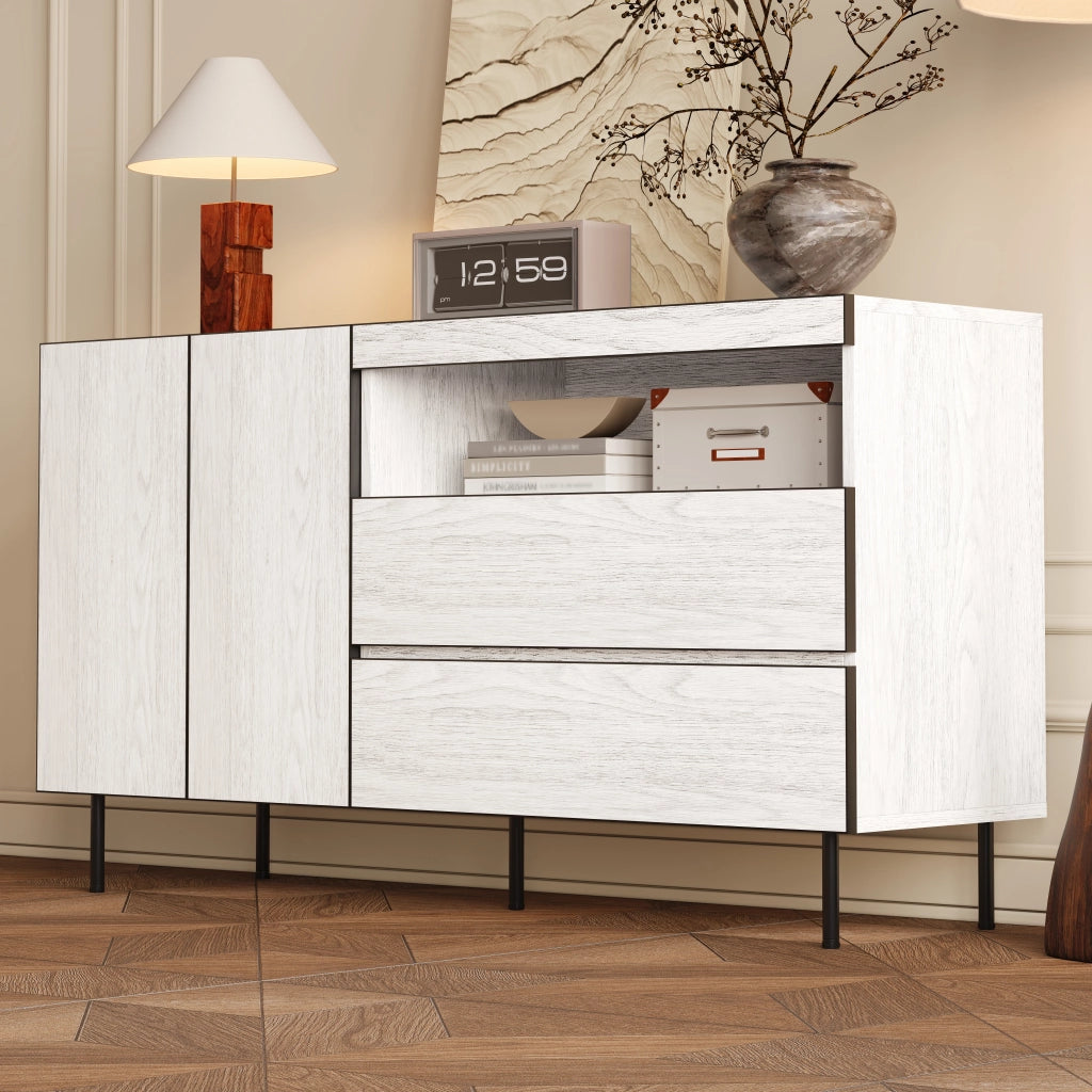 Credenza Moderna con Cassetti e Ante ¨C Xylo ¨C Legno, Soggiorno