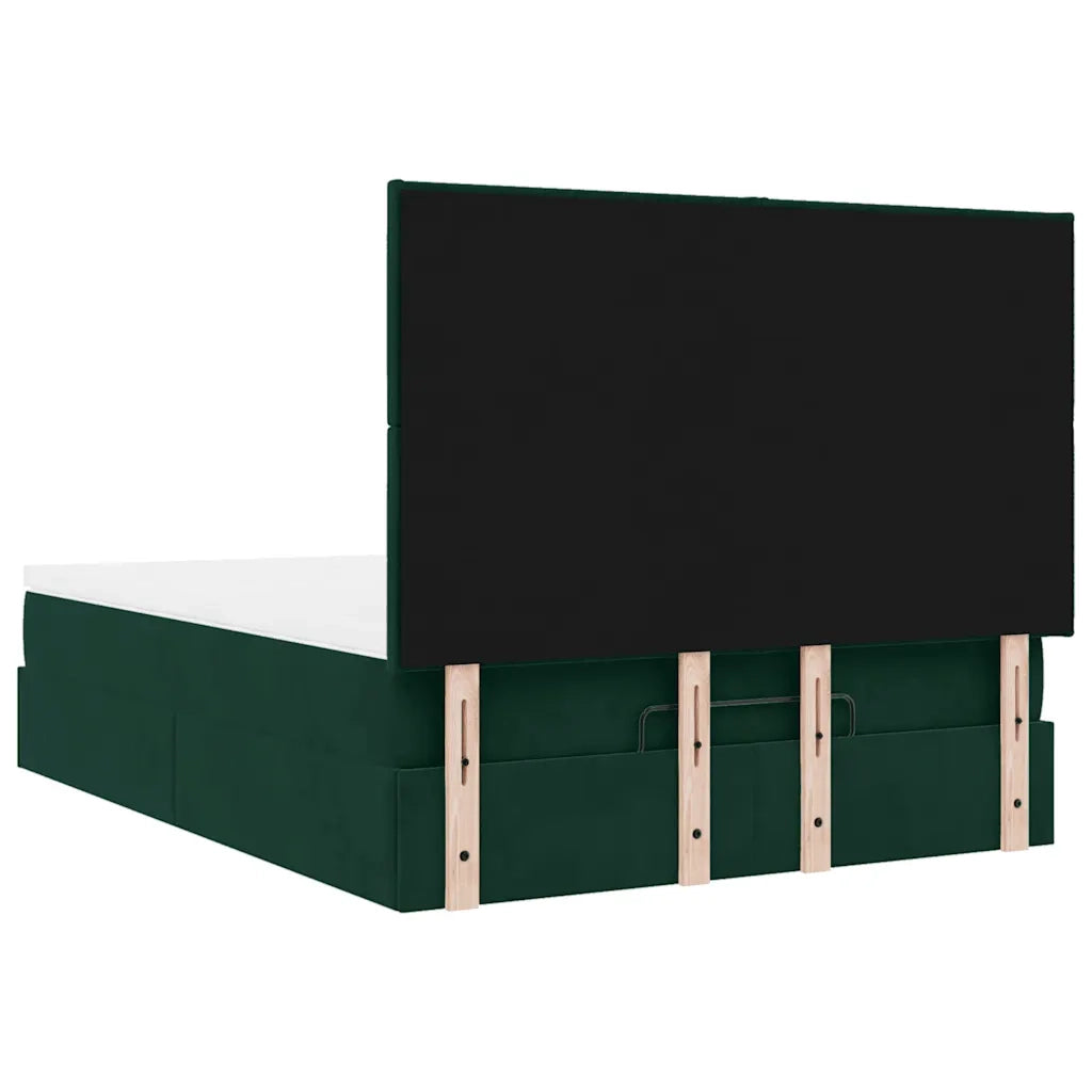 vidaXL Struttura Letto Pouf con Materassi 140x190 cm in Velluto