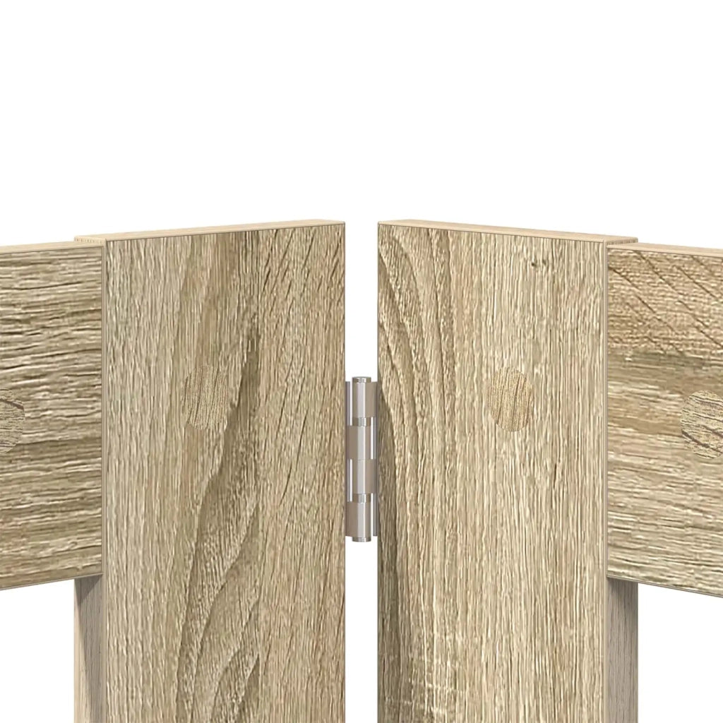 Cancello per cani pieghevole con supporti 2 pz Rovere Sonoma 892110