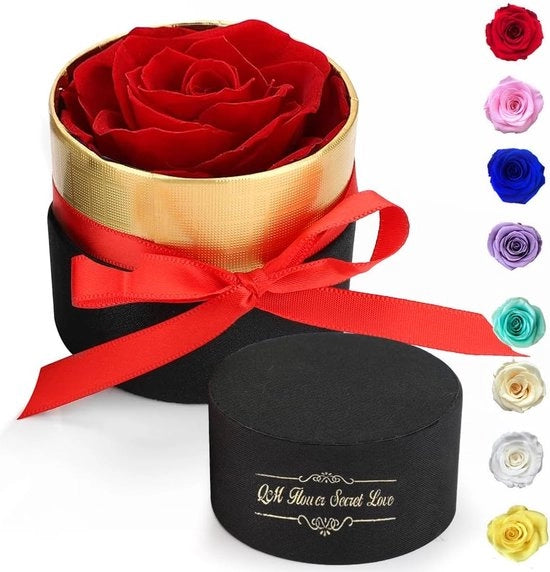 Bouquet Eterno, Fiori Secchi, Scatola di Fiori con Fiori Secchi, Regalo per mamma, donna, amica, donne, Decorazione di Matrimonio, Festa della Mamma, Compleanno, San Valentino