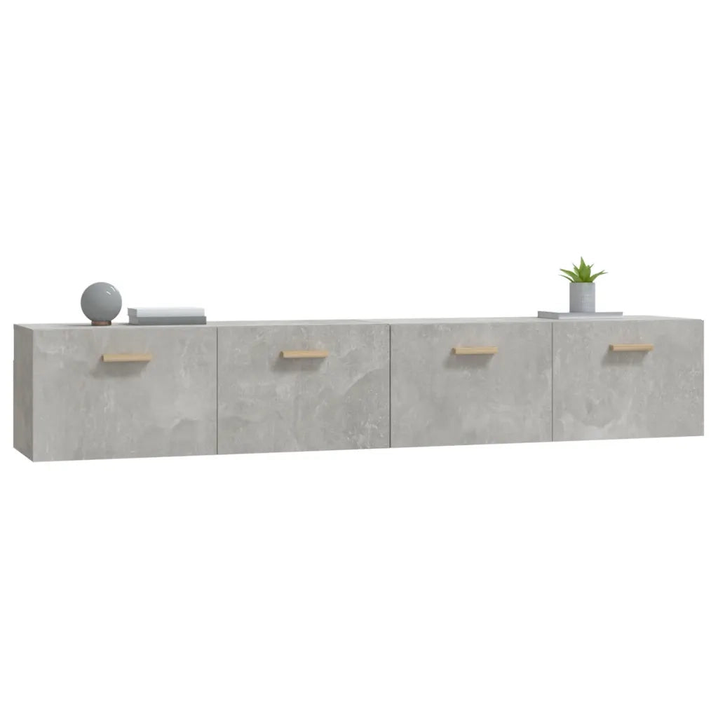 Mobili Parete 2 pz Grigio Cemento 100x36,5x35 cm in Multistrato