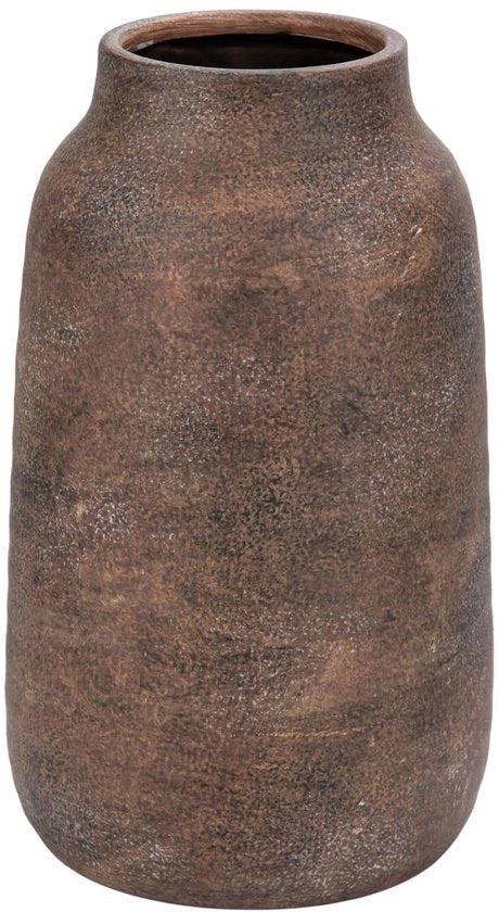 Vaso decorativo per fiori in ceramica, forma rotonda, altezza x diametro: 24,5 x 13 cm