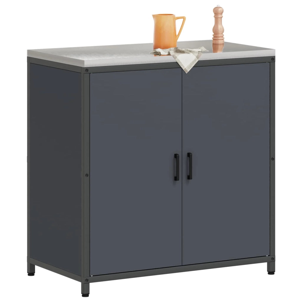 Stoccaggio in cucina Antracite 90 x 50 x 92 cm Acciaio 874984