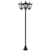 LAMPADA SOLARE CON 3 LED IP44 51.5×47×182.5CM COLORE NERO