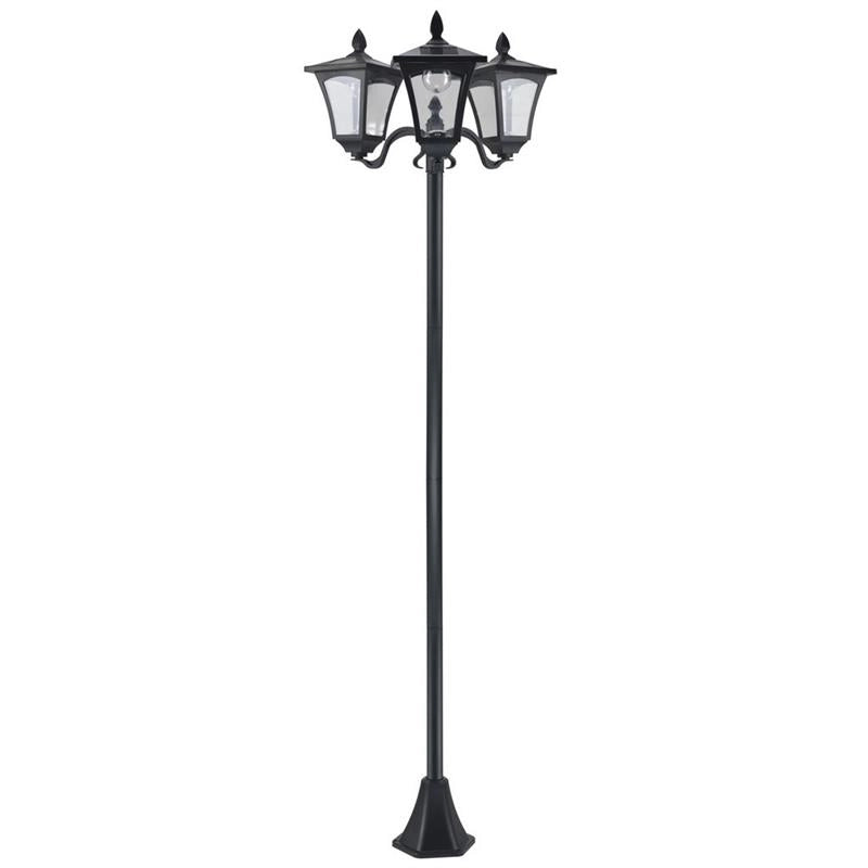 LAMPADA SOLARE CON 3 LED IP44 51.5×47×182.5CM COLORE NERO