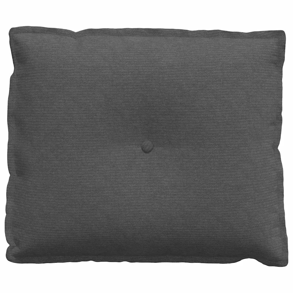 Cuscino per Schiena Grigio scuro 60 x 50 cm Tessuto in Cords 42014694