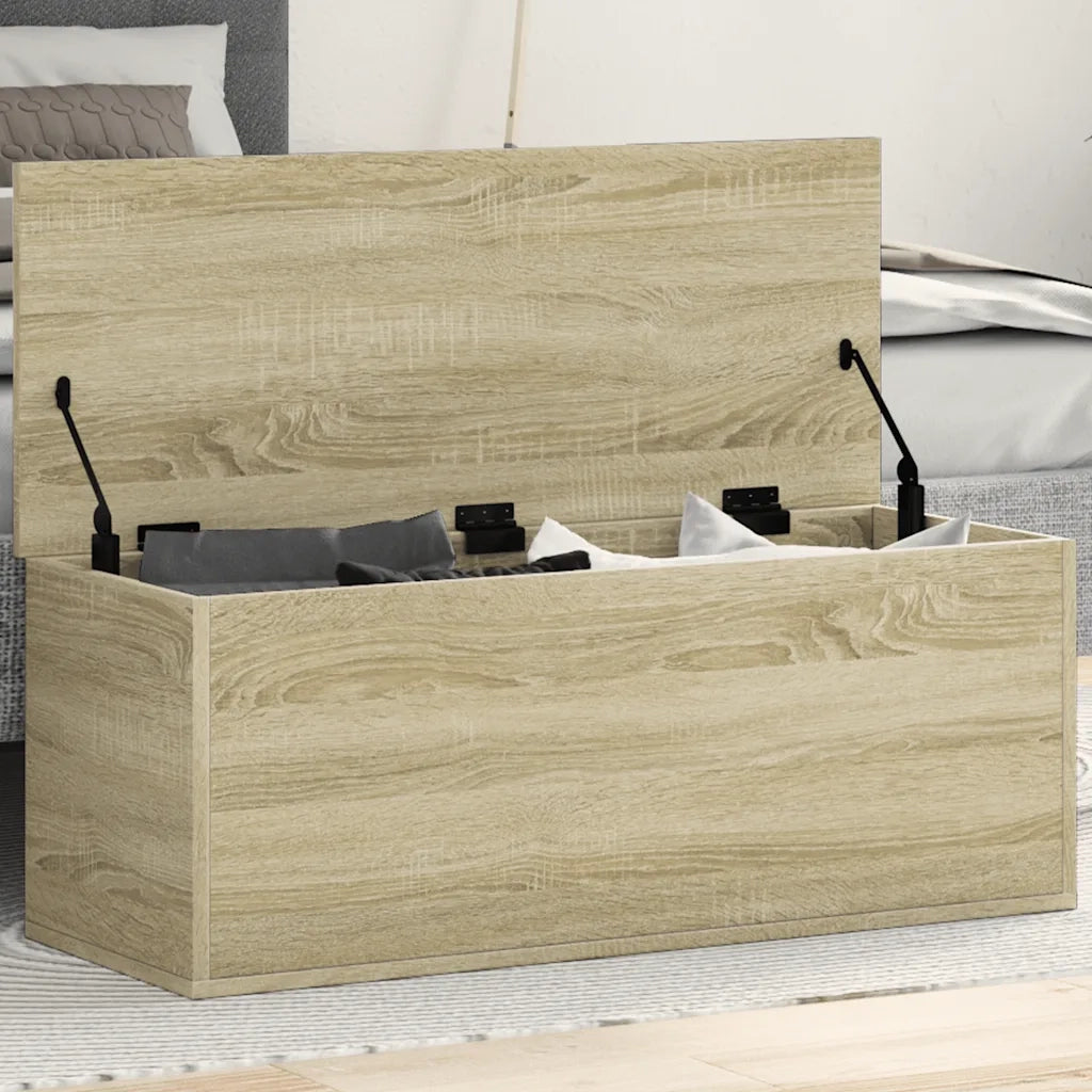 vidaXL Contenitore Portaoggetti Rovere Sonoma 90x35x35cm in Truciolato