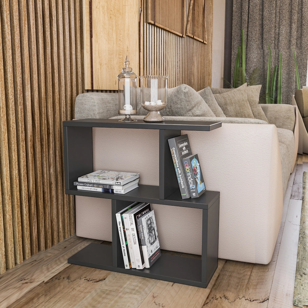 Tavolino laterale in legno "Life" - 60 x 20 x 60 cm - Antracite