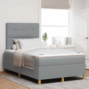 Letto a molle con materasso Grigio chiaro 120 x 190 cm Tessuto 3339602