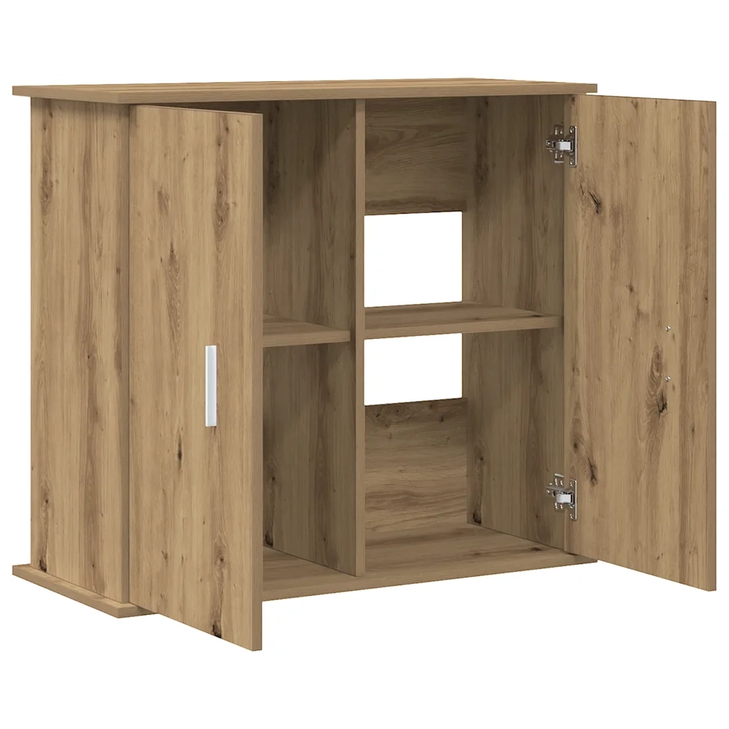 Supporto per acquario artigianale in rovere 81x36x73 cm in legno ingegnerizzato 857285