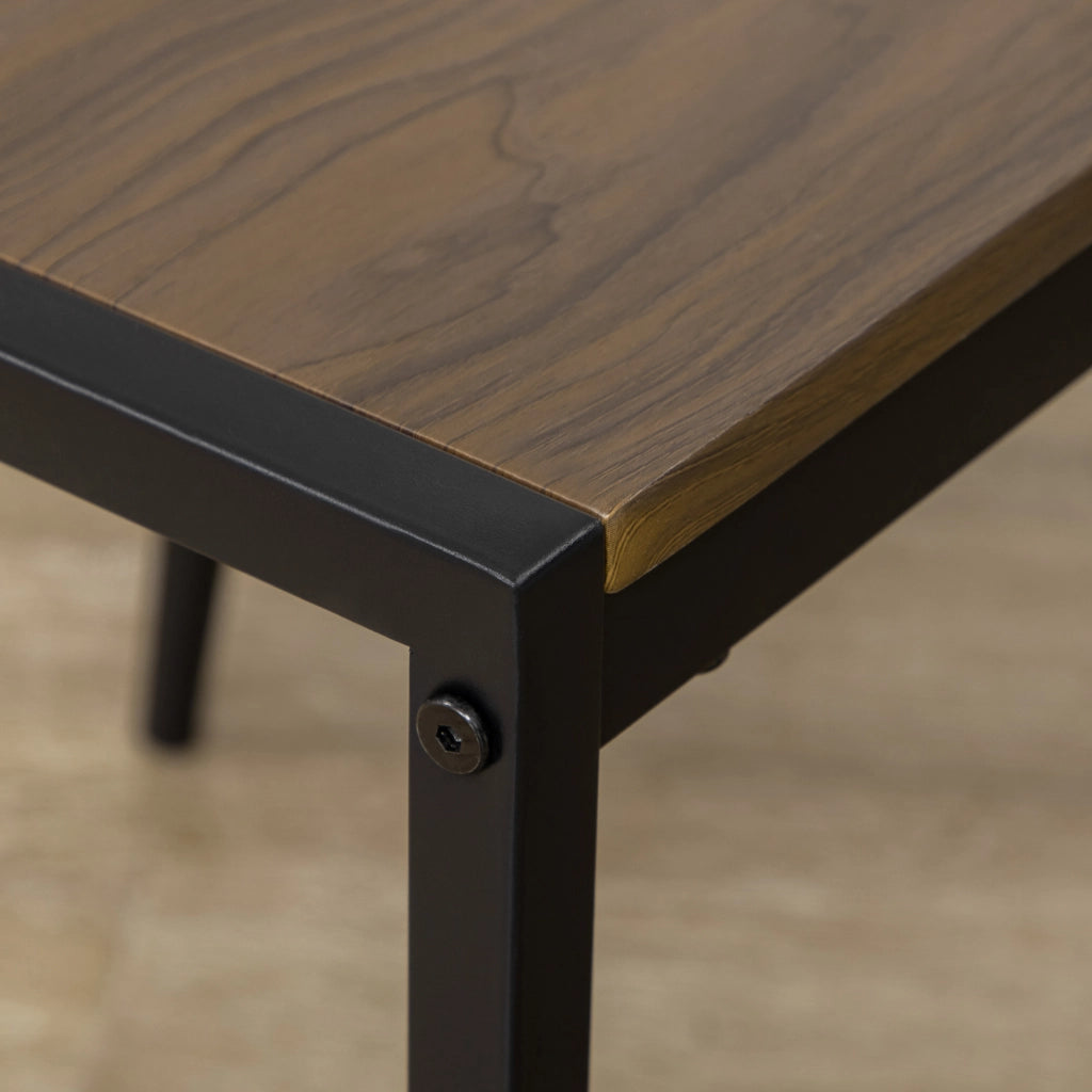 EasyComfort Set da Pranzo da 5 Pezzi con 1 Tavolo Rettangolare 100x63x76.5 cm e 4 Sedie 45x40x82 cm, in Acciaio e MDF