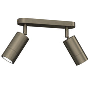 Barra 2 spot orientabili oro titanio GU10 8W Link Luminex