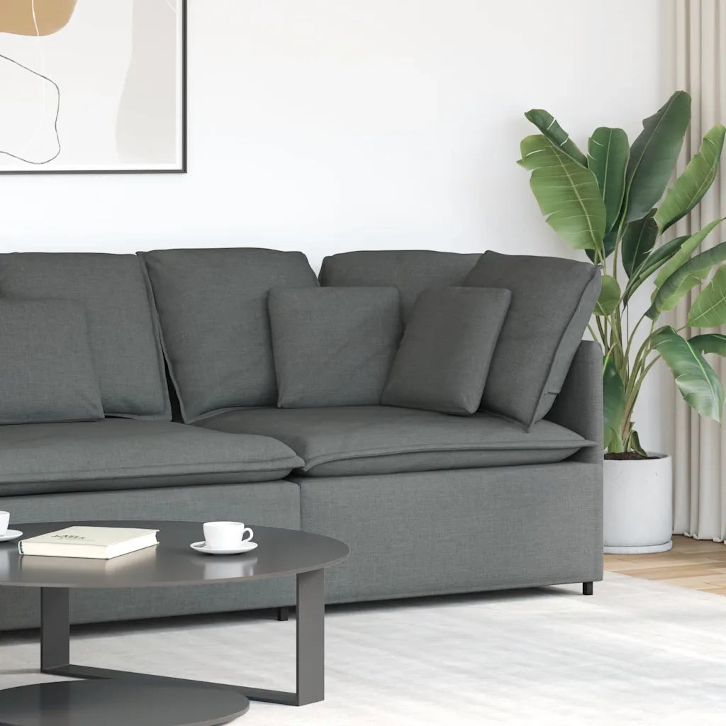 Modulo Angolare Divano Modulare con Cuscini Grigio Scuro 100 cm CFW7644293
