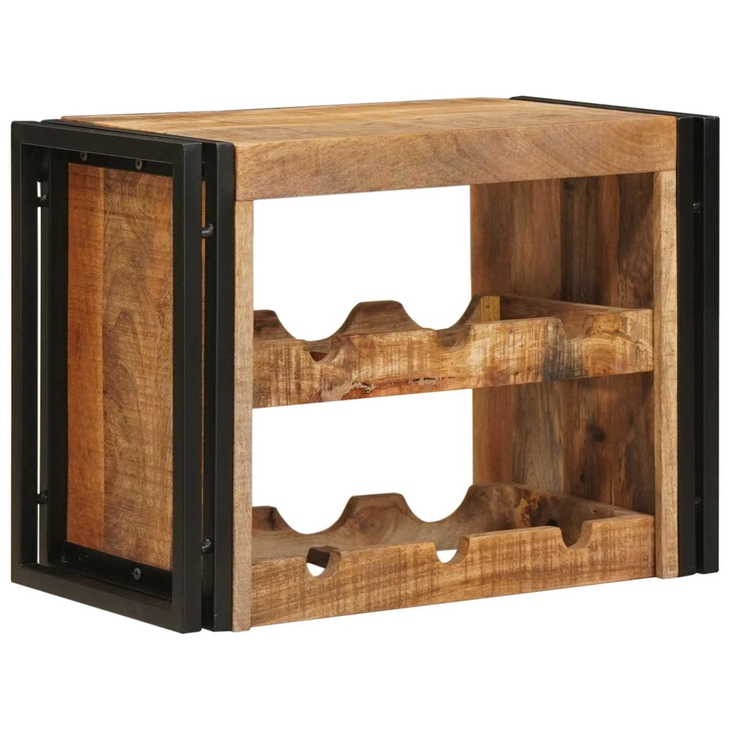 Portabottiglie 60 x 45 x 33 cm Legno di Mango Grezzo Massiccio 4104754