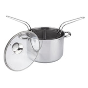 Pentola Cuocipasta con Doppio Cestello anche Induzione e Coperchio 30 cm