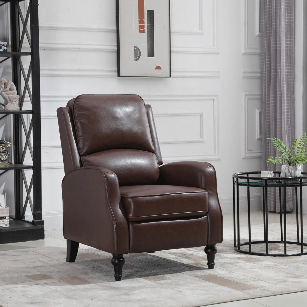 Poltrona Relax Reclinabile 90° e 150° Manuale in Pelle