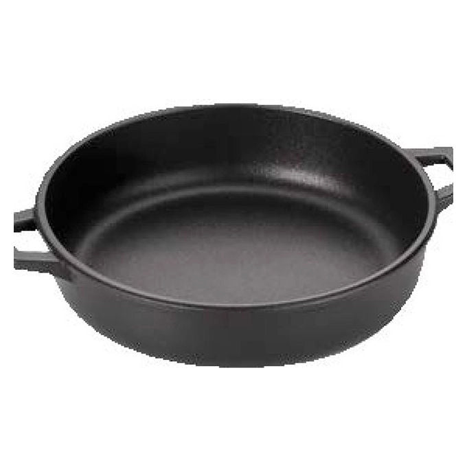 Antik Ars 6639024 Linea Nera Tegame 2 Manici Alluminio Pressofuso Antiaderente 24 cm colore Nero