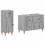 Set di Armadi da Bagno da 2 Pezzi ALKMAAR Sonoma grigio 3417672