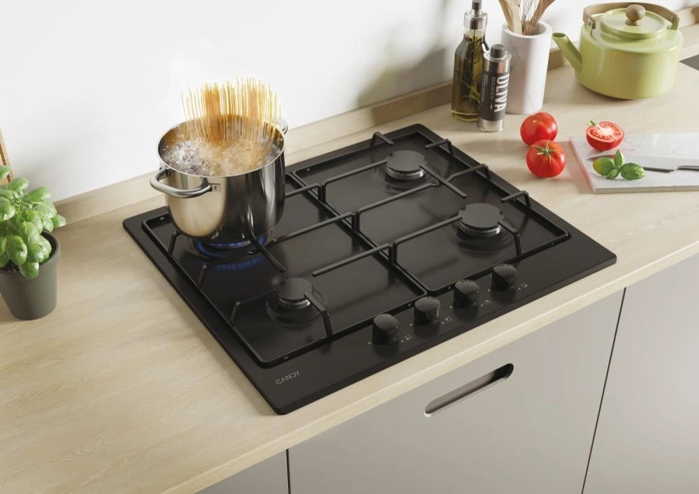 Candy Idea CHW6BRBB Nero Da incasso 60 cm Gas 4 Fornello(i)