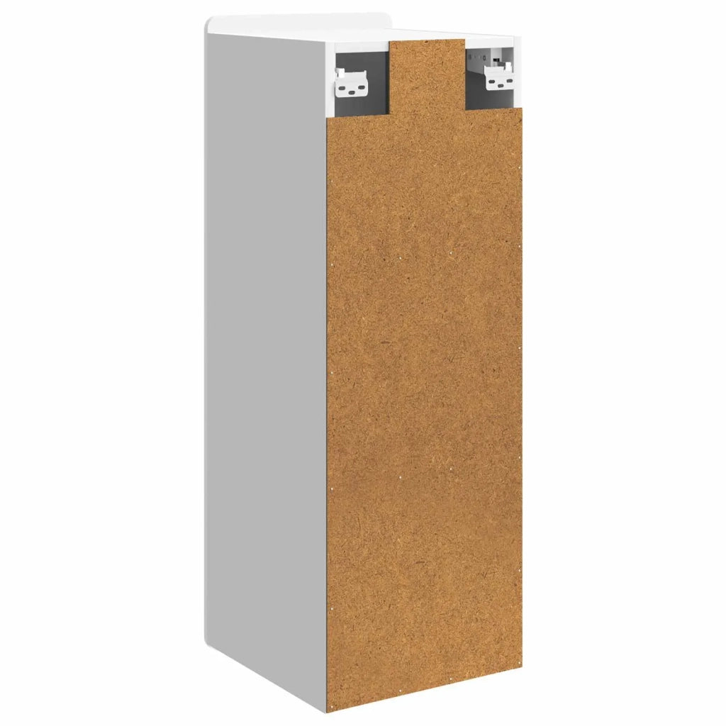 Mobiletto a muro Bianco Lucido 33 x 34,5 x 94 cm