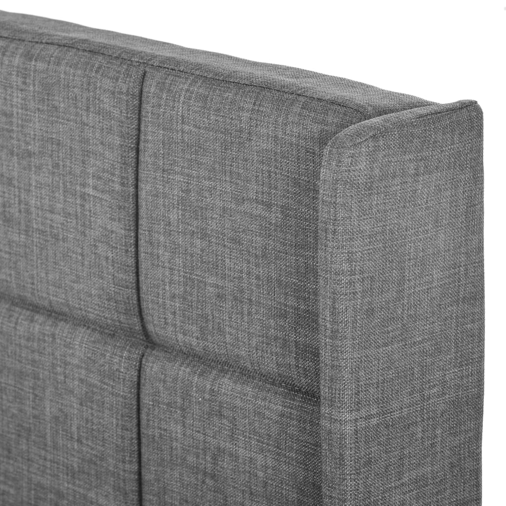 letto imbottito lino grigio 140x200 cm