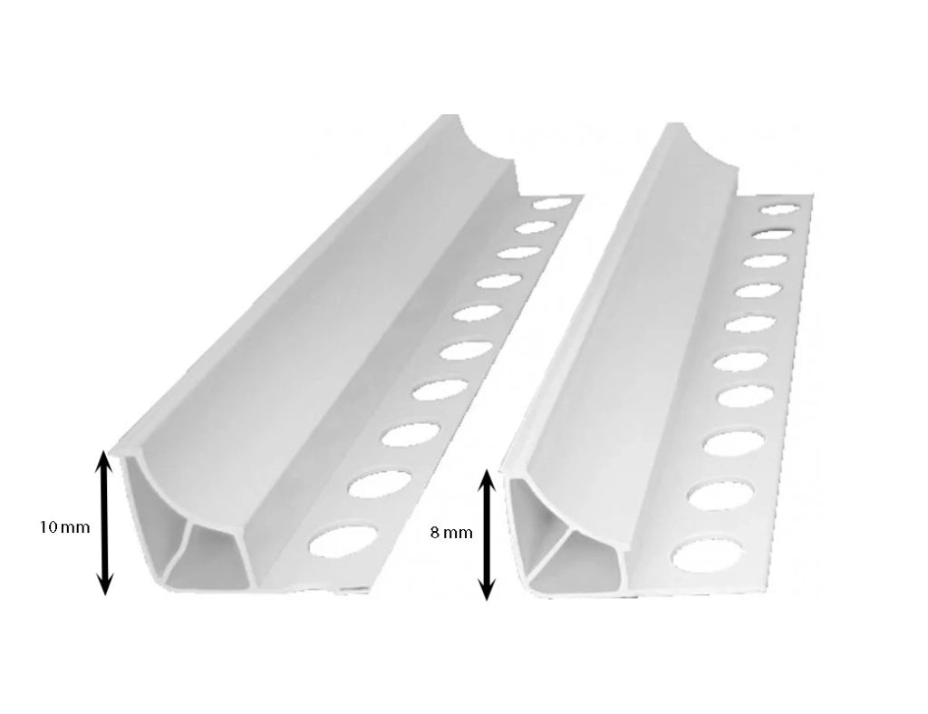 Sguscio in plastica 2,6 metri : Modello - H8MM BIANCO