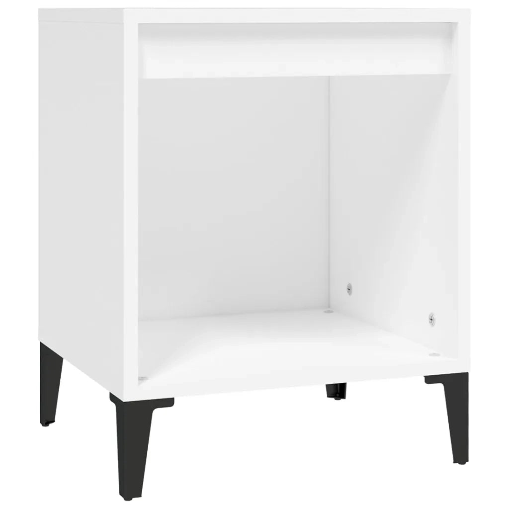 Comodino Bianco 40x35x50 cm 821874