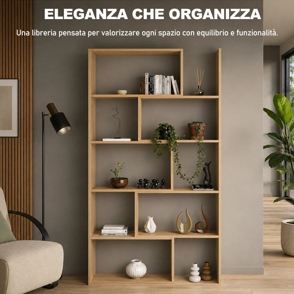 Libreria Modulare Apribile 72x22x200 cm Scaffale Libri Componibile in Legno  Quercia