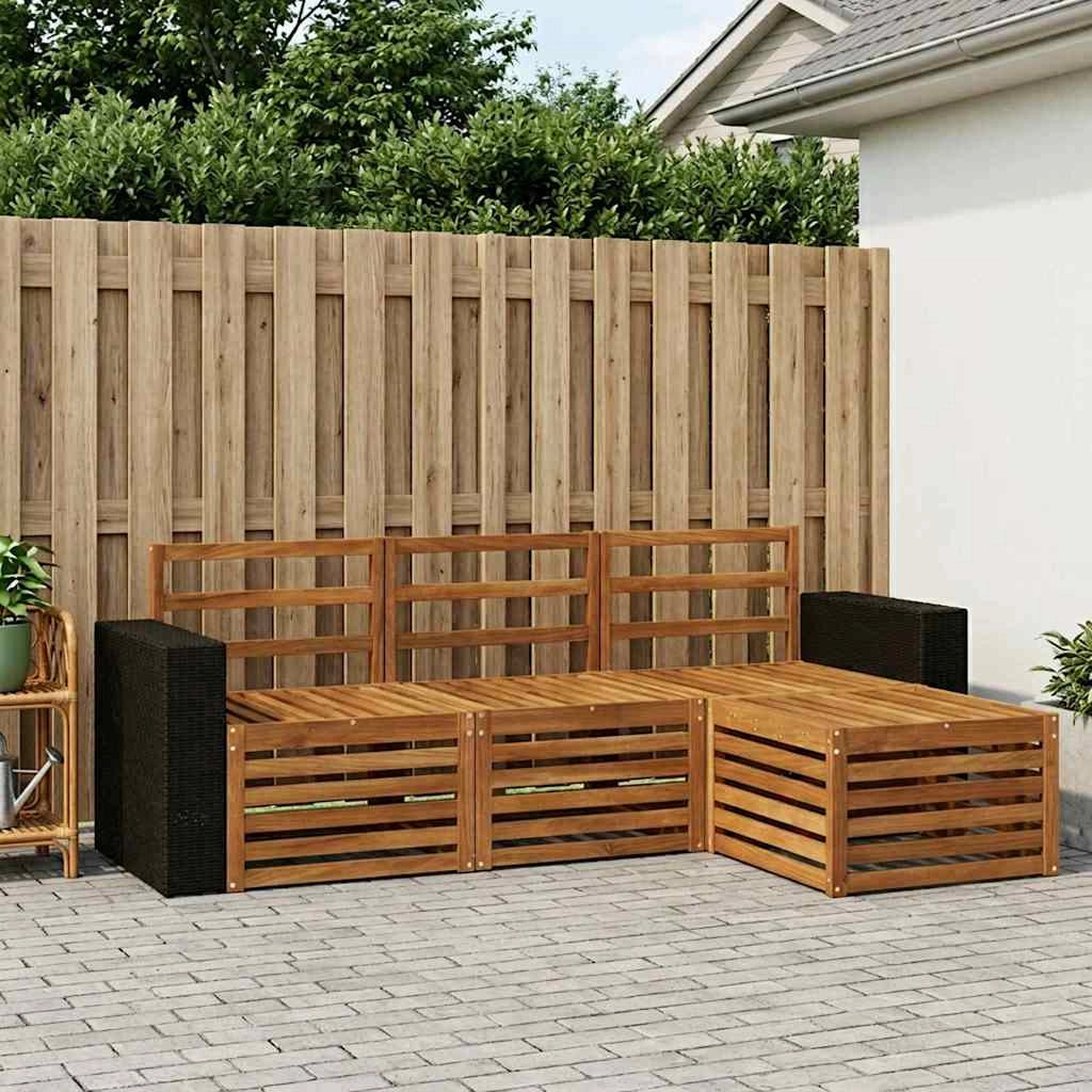 Set di divani da esterno 4 pz Naturale 3384210