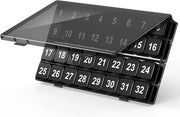 Cassetta mensile per un giorno - Cassetta per 30 giorni - Facile da aprire - Compartimento grande, valigetta portatile, cassetta mensile, cassetta per integratori (nero)